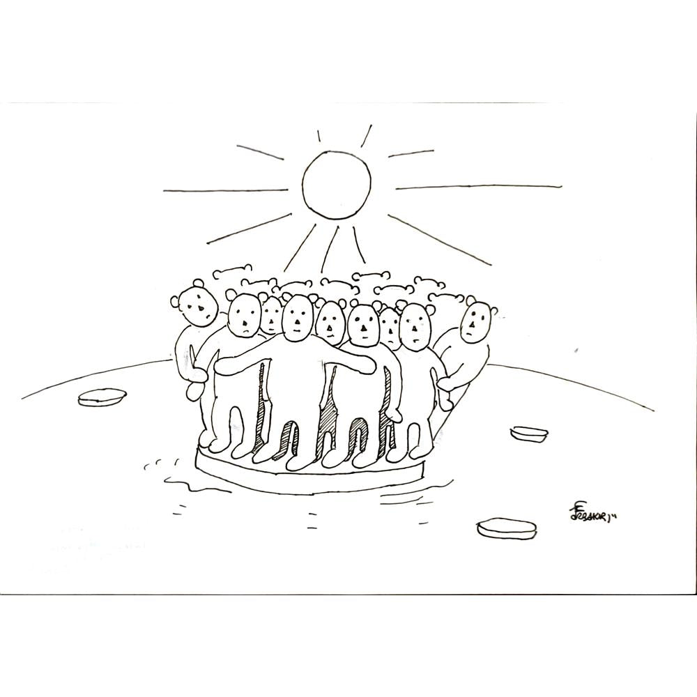 EkinÖzbakır 29x21cm Orijinal Karikatür BOD06867
