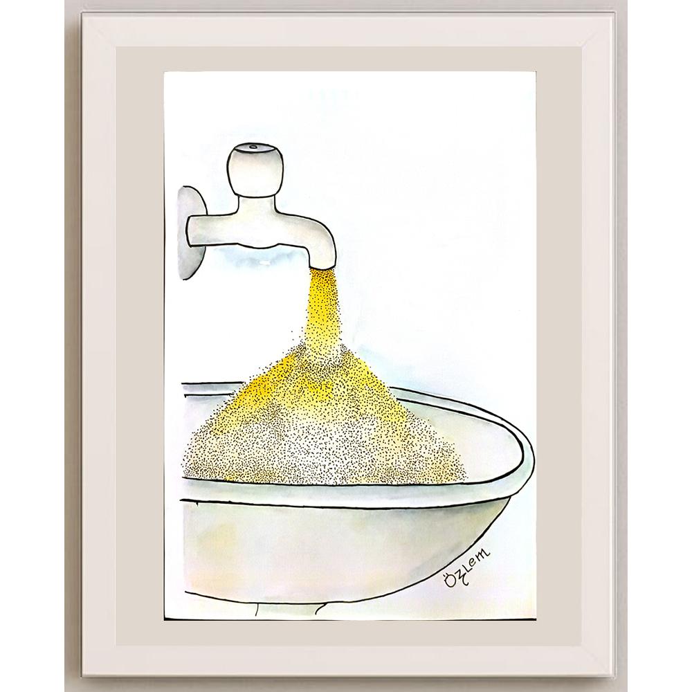 ÖzlemÇakır 29x21cm Orijinal Karikatür BOD06870