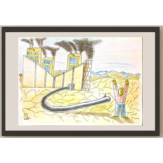 MuammerÖzel 29x21cm Orijinal Karikatür BOD06874