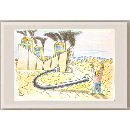 MuammerÖzel 29x21cm Orijinal Karikatür BOD06874