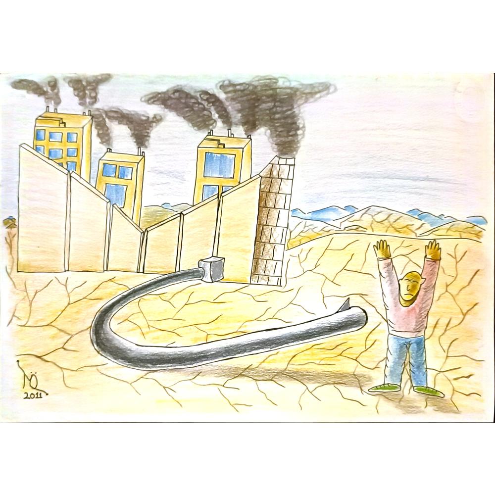 MuammerÖzel 29x21cm Orijinal Karikatür BOD06874