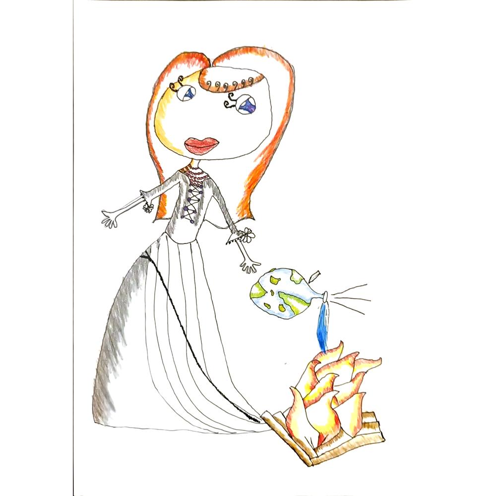 PelinÇelik 29x21cm Orijinal Karikatür BOD06880