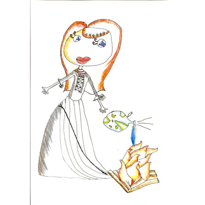 PelinÇelik 29x21cm Orijinal Karikatür BOD06880