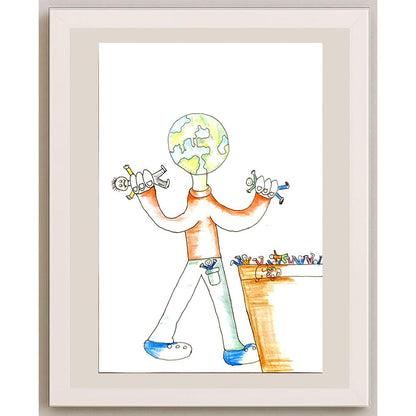 Zeynep Altun 29x21cm Orijinal Karikatür BOD06883