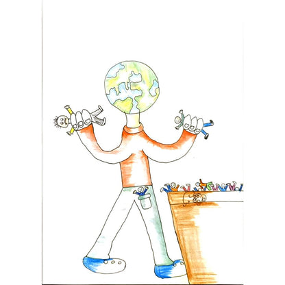 Zeynep Altun 29x21cm Orijinal Karikatür BOD06883