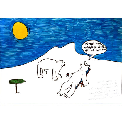 Ertekin Erdin 29x21cm Orijinal Karikatür BOD06888