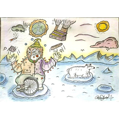 Ozan Aytaş 29x21cm Orijinal Karikatür BOD06890