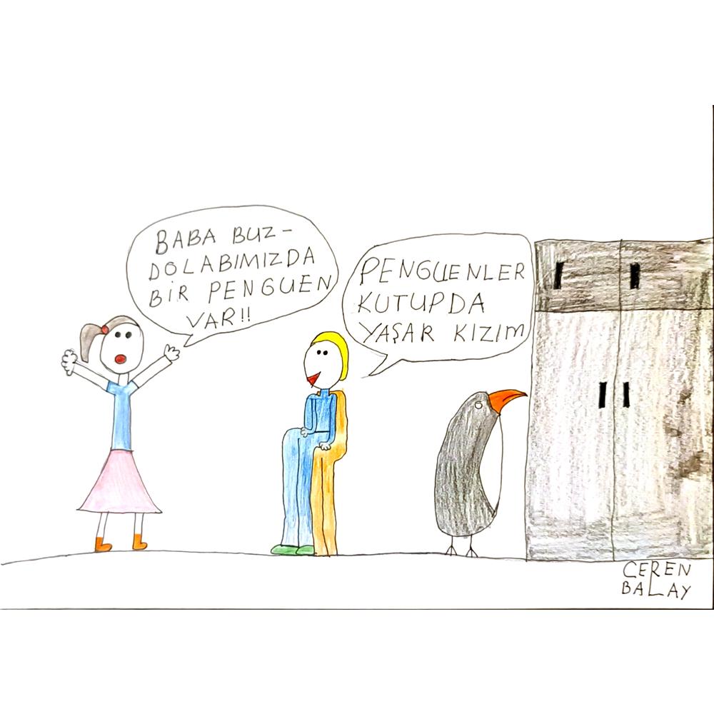 Ceren Balay 29x21cm Orijinal Karikatür BOD06893