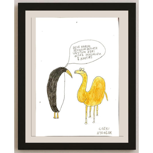 Çağrı Aydoğar 29x21cm Orijinal Karikatür BOD06896