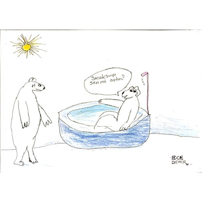 Ece Demir 29x21cm Orijinal Karikatür BOD06897