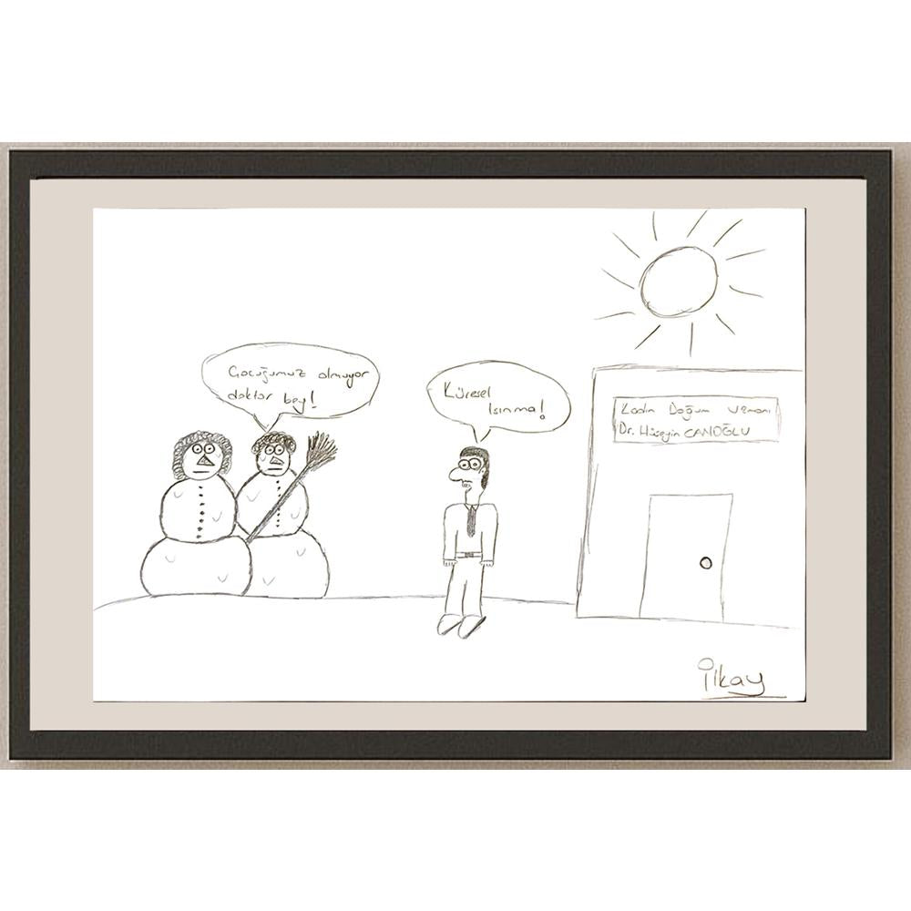 İlkay Deniz 29x21cm Orijinal Karikatür BOD06909