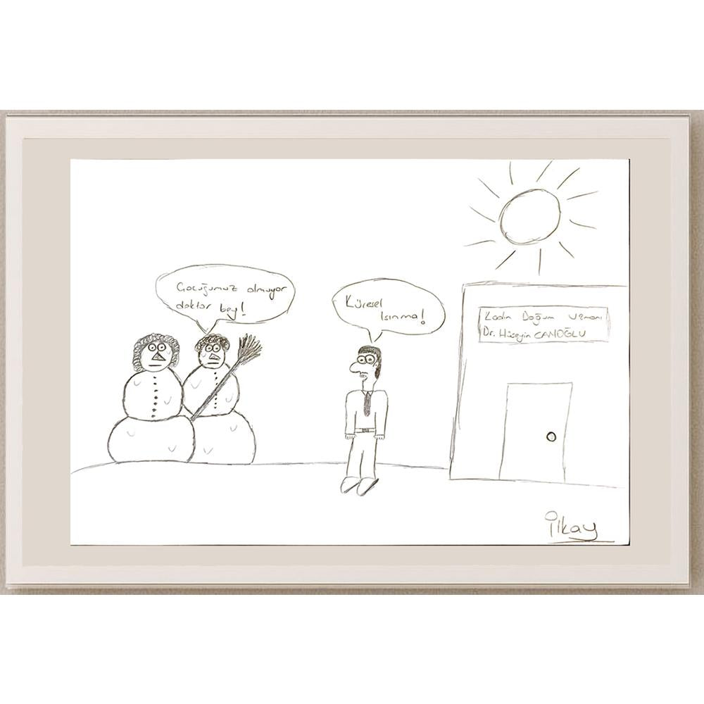 İlkay Deniz 29x21cm Orijinal Karikatür BOD06909