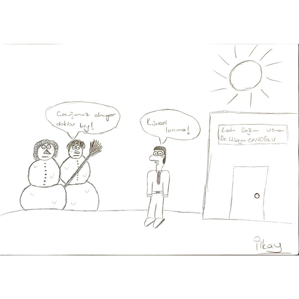 İlkay Deniz 29x21cm Orijinal Karikatür BOD06909
