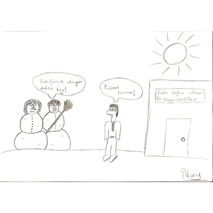 İlkay Deniz 29x21cm Orijinal Karikatür BOD06909