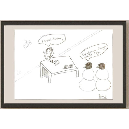 İlkay Deniz 29x21cm Orijinal Karikatür BOD06910