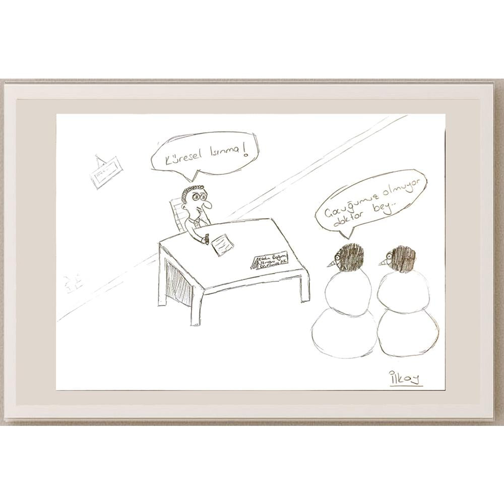 İlkay Deniz 29x21cm Orijinal Karikatür BOD06910