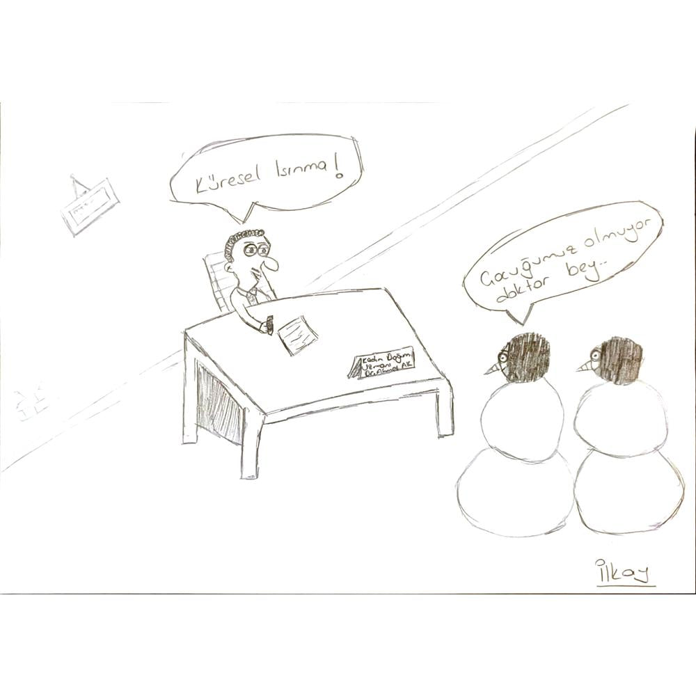 İlkay Deniz 29x21cm Orijinal Karikatür BOD06910