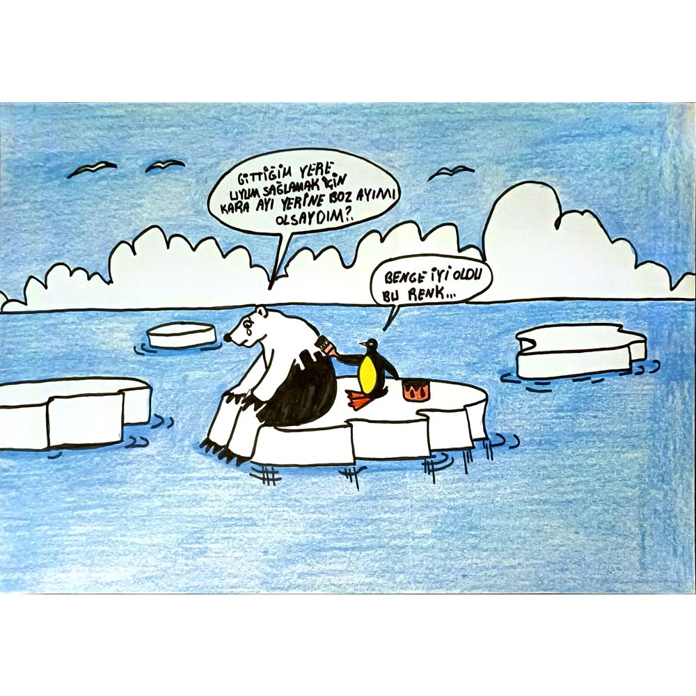 Sevda Akyol 29x21cm Orijinal Karikatür BOD06912
