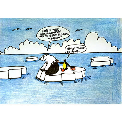 Sevda Akyol 29x21cm Orijinal Karikatür BOD06912