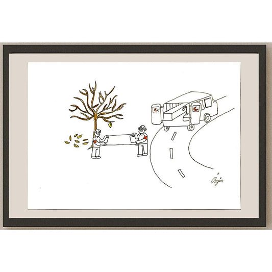 ÖzgünÖlmez 29x21cm Orijinal Karikatür BOD06916