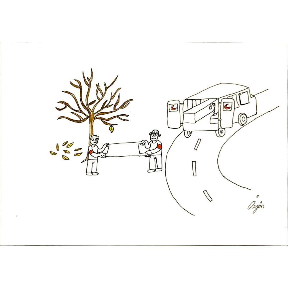 ÖzgünÖlmez 29x21cm Orijinal Karikatür BOD06916