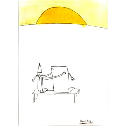 Umut Ata Uğraş 29x21cm Orijinal Karikatür BOD06920