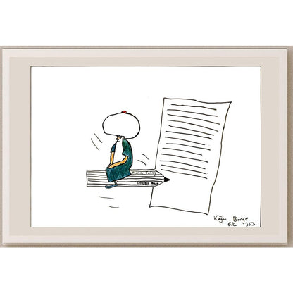 Kağan Berge 29x21cm Orijinal Karikatür BOD06925
