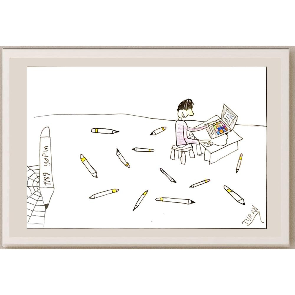 Turan Deniz Kutay 29x21cm Orijinal Karikatür BOD06929