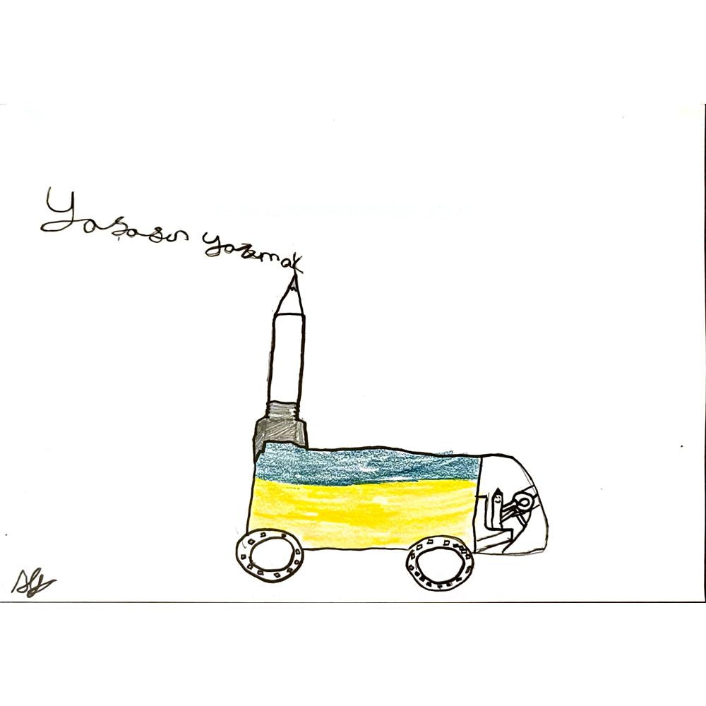 Alp Başar 29x21cm Orijinal Karikatür BOD06931