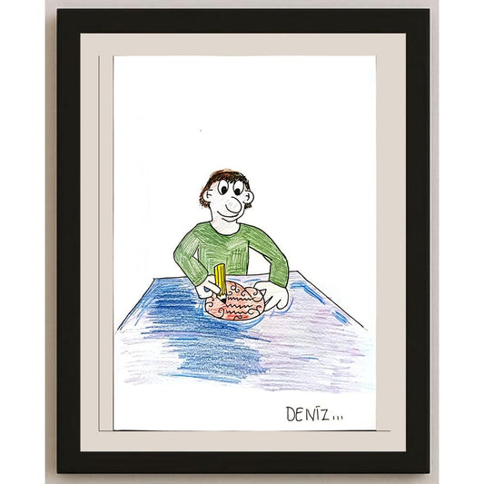 Deniz Türkeş 29x21cm Orijinal Karikatür BOD06935