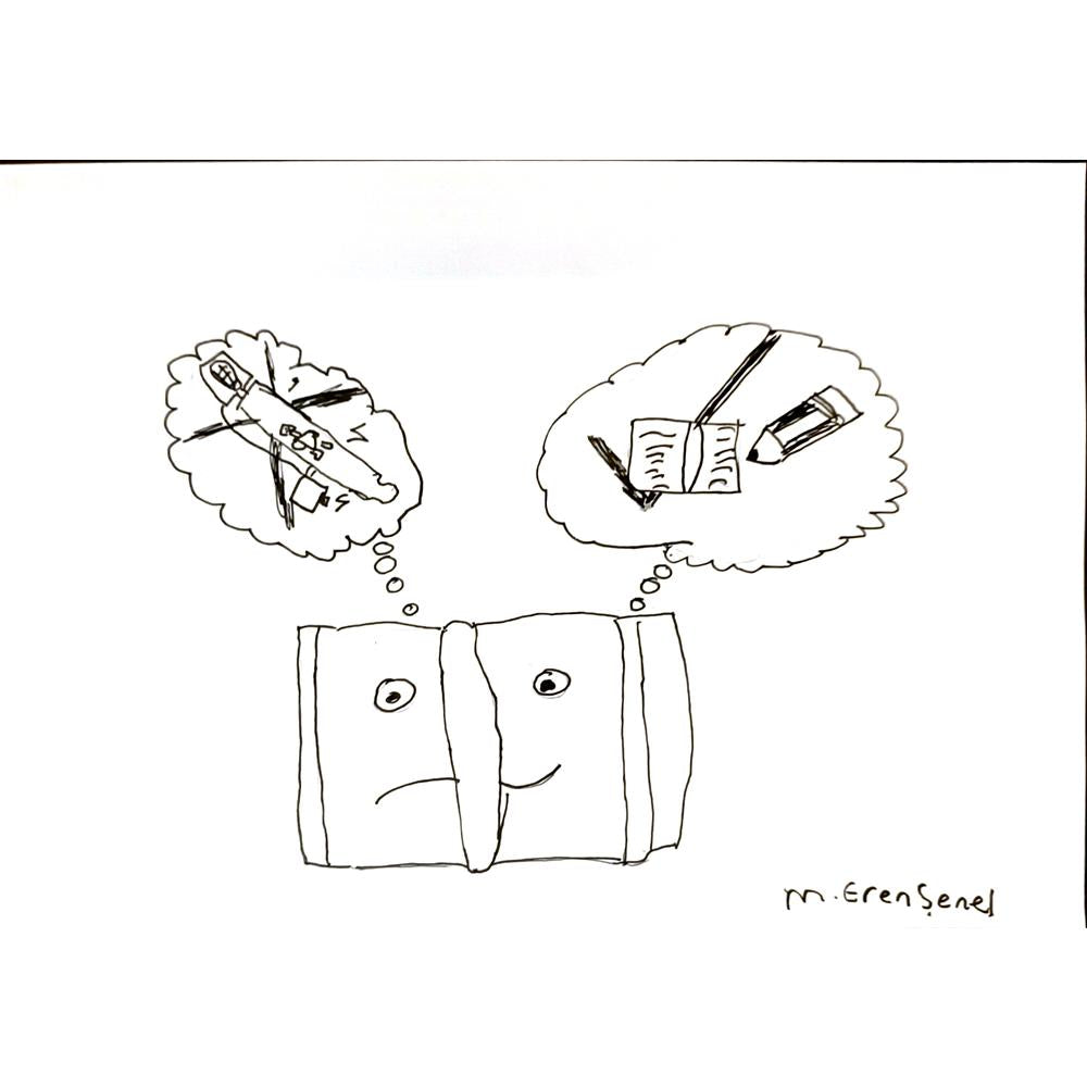 Mehmet Erşenel 29x21cm Orijinal Karikatür BOD06937