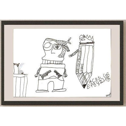 Efe Deniz Singin 29x21cm Orijinal Karikatür BOD06941