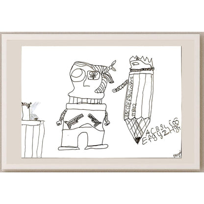 Efe Deniz Singin 29x21cm Orijinal Karikatür BOD06941