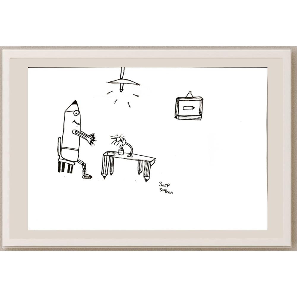Sarp Seyhan 29x21cm Orijinal Karikatür BOD06949