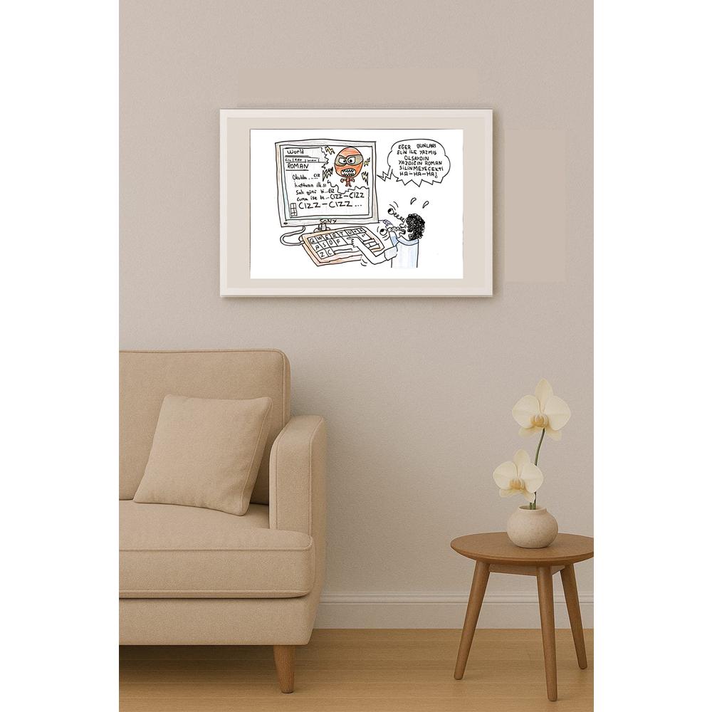 Metehan Kayan 29x21cm Orijinal Karikatür BOD06953