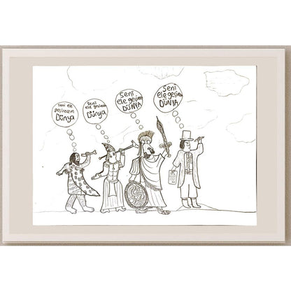 Veysel Erel 29x21cm Orijinal Karikatür BOD06954