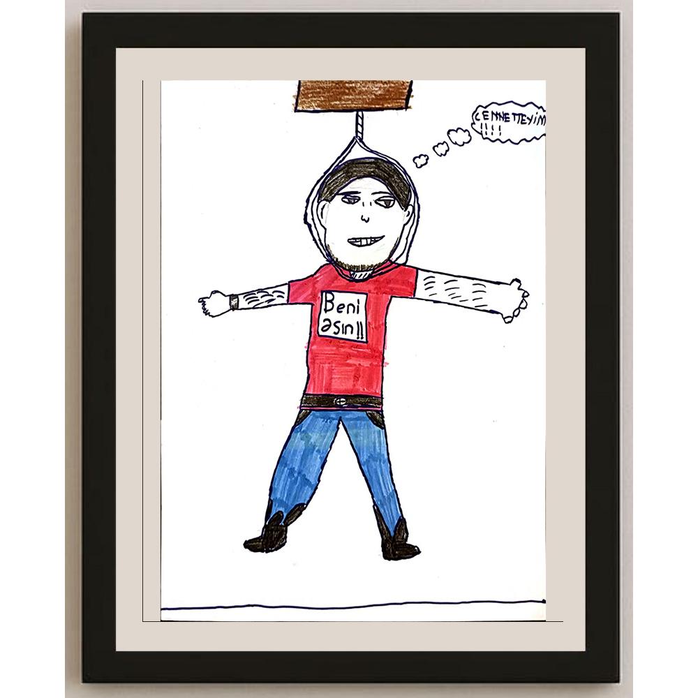 Çınar Taş 29x21cm Orijinal Karikatür BOD06956