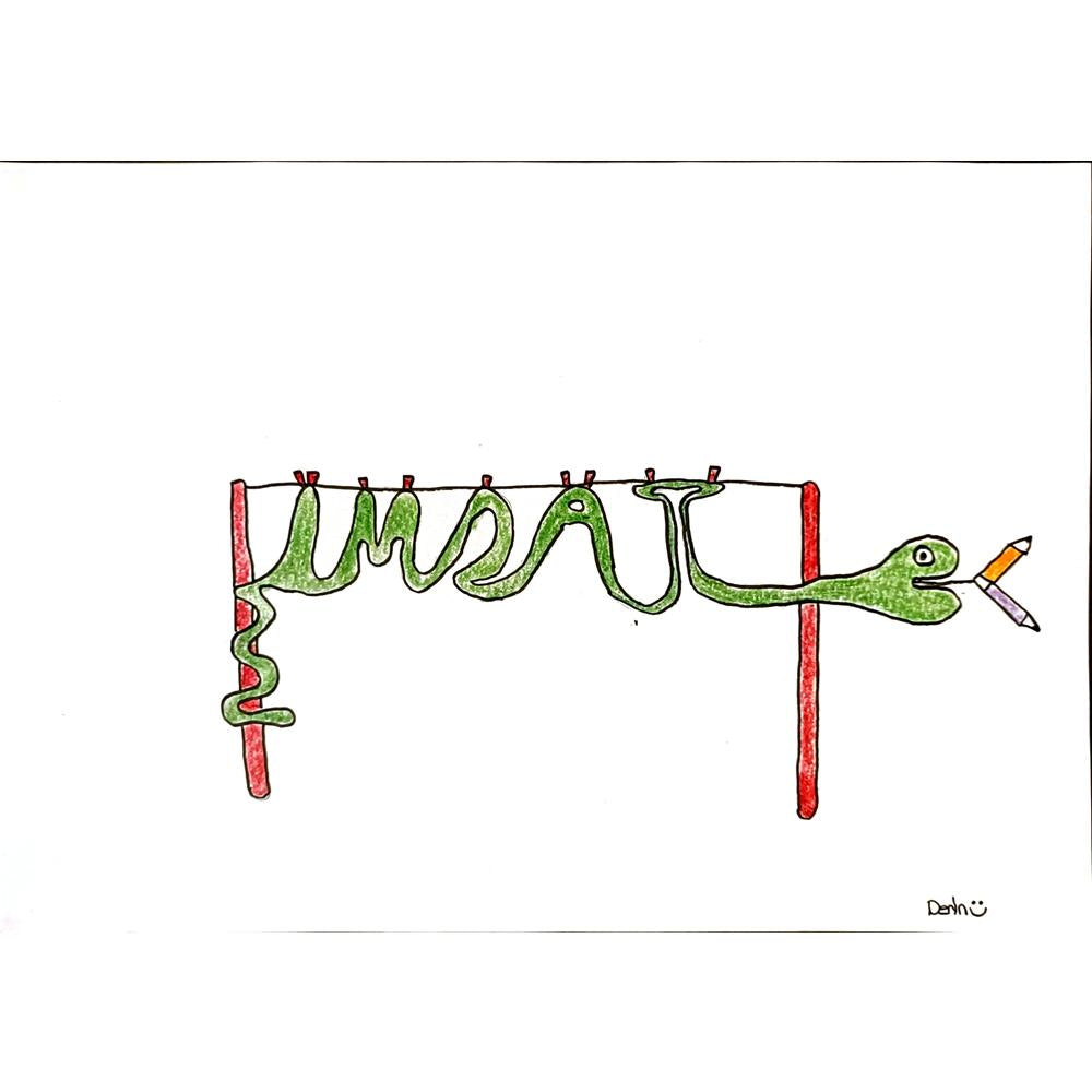 Derin LalÇevik 29x21cm Orijinal Karikatür BOD06959