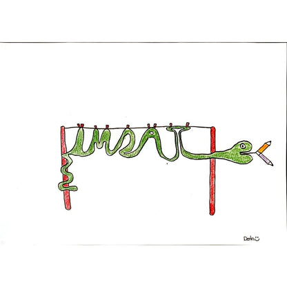 Derin LalÇevik 29x21cm Orijinal Karikatür BOD06959