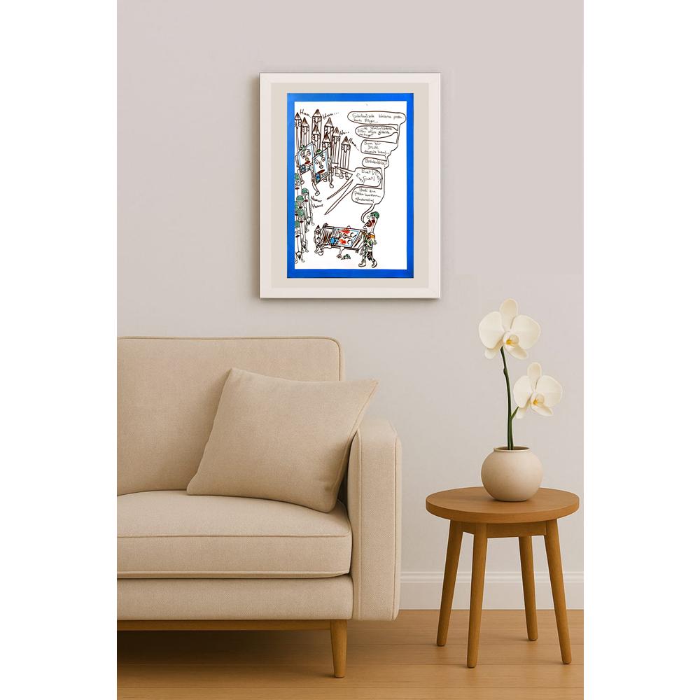 İskender Yağız Bingöl 29x21cm Orijinal Karikatür BOD06966