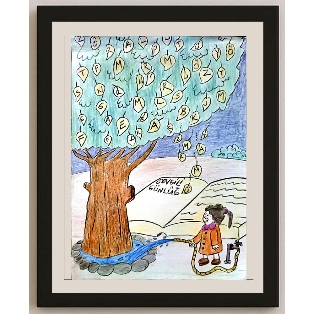 Öykü Dilekçi 35x25cm Orijinal Karikatür BOD06969
