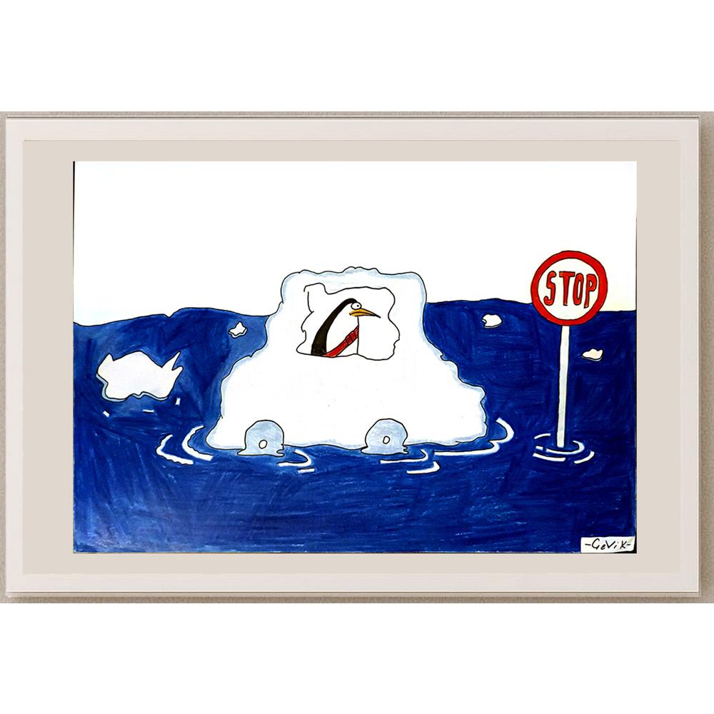 Çevik Basmacı 35x25cm Orijinal Karikatür BOD06972