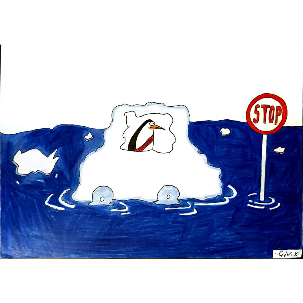 Çevik Basmacı 35x25cm Orijinal Karikatür BOD06972