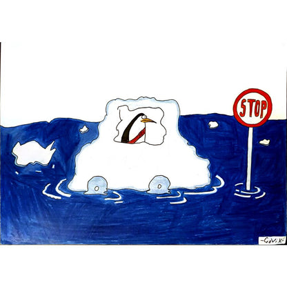 Çevik Basmacı 35x25cm Orijinal Karikatür BOD06972