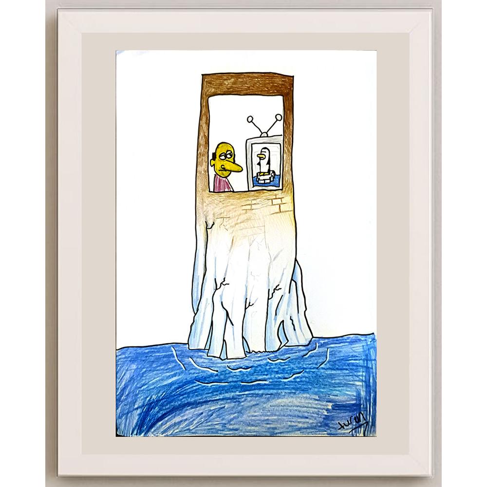 Turan Deniz Kutay 35x25cm Orijinal Karikatür BOD06973