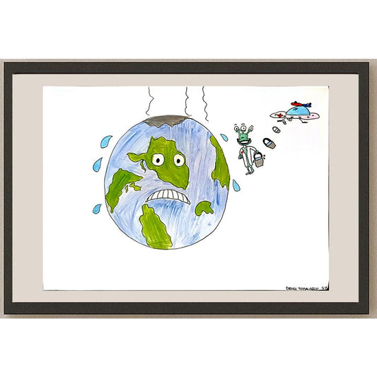 Deniz Topaloğlu 35x25cm Orijinal Karikatür BOD06975