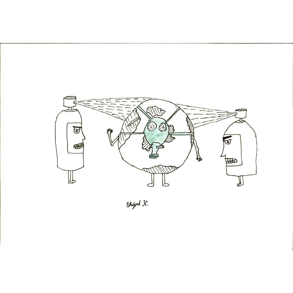 Ertuğrul Korkmaz 29x21cm Orijinal Karikatür BOD06982