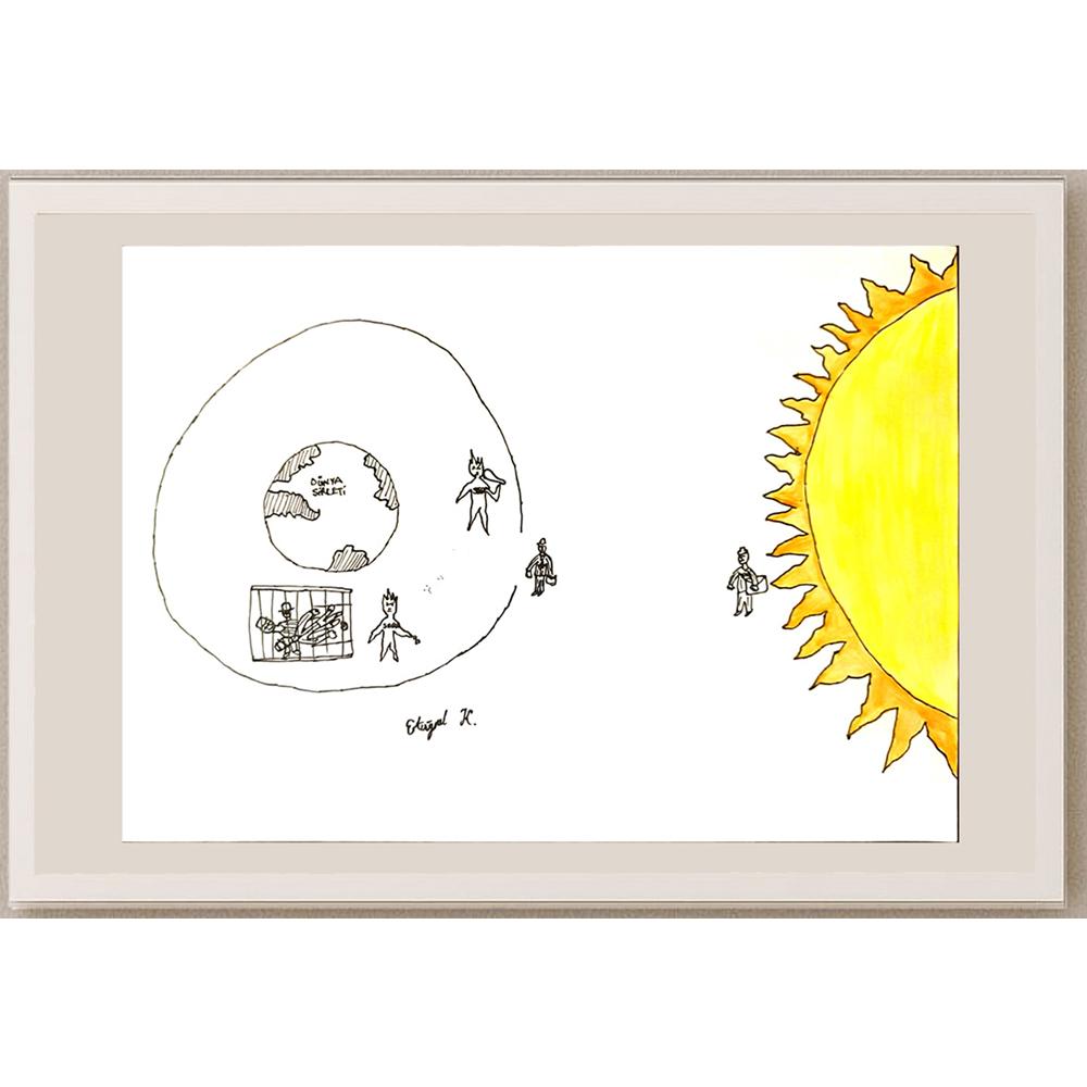 Ertuğrul Korkmaz 29x21cm Orijinal Karikatür BOD06984