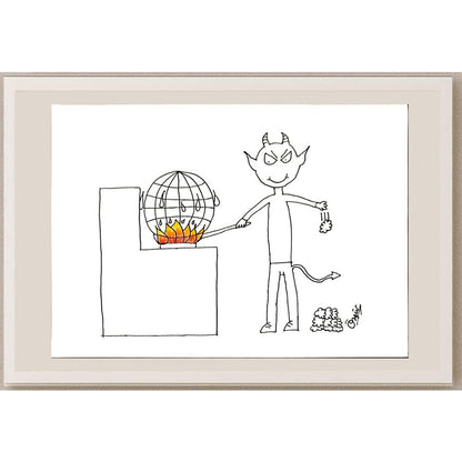 BiranÖzgür Sarıyer 29x21cm Orijinal Karikatür BOD06987