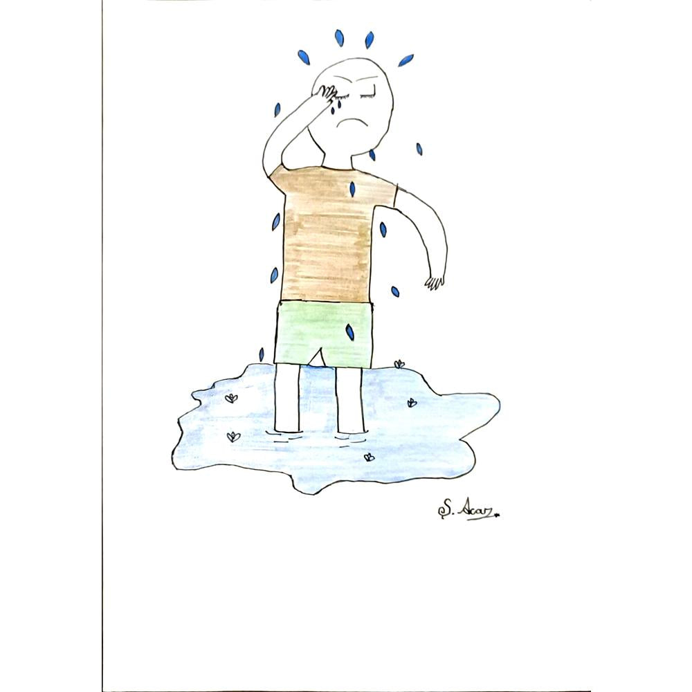 Şevval Acar 29x21cm Orijinal Karikatür BOD06993
